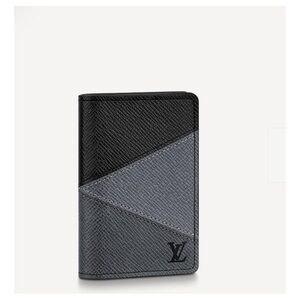 Louis Vuitton Monochrome Taiga Grey Tricolor V Monogram Pocket Organizer Wallet
